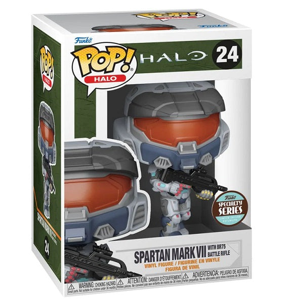 Funko Pop ! Games Halo - (24) Mark Vii With Weapon Specialty Series Figure 9Cm