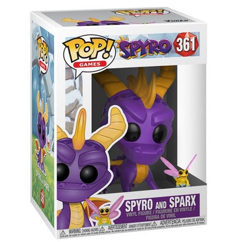 Funko Pop ! Games Spyro The Dragon - (361) Spyro E Sparx Figure Vinyl 9Cm Game
