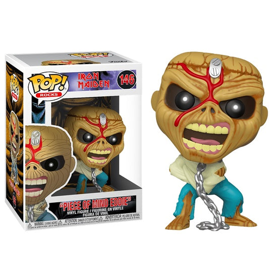 Funko Pop ! Rocks Iron Maiden - (146) Piece Of Mind Skeleton Eddie Figure 9Cm