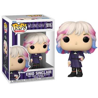 Funko Pop ! Television - Wednesday (1816) Enid Sinclair (With Coffee) Vinyl Figure 9cm