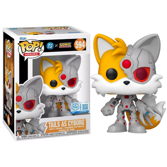 Funko Pop ! Heroes - DC X Sonic (594) Tails As Cyborg 9cm (Preordine)