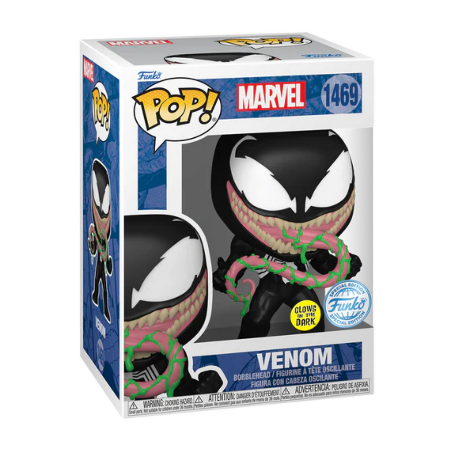 Funko Pop ! Marvel (1469) Venom Glow In The Dark Vinyl Figure 9cm