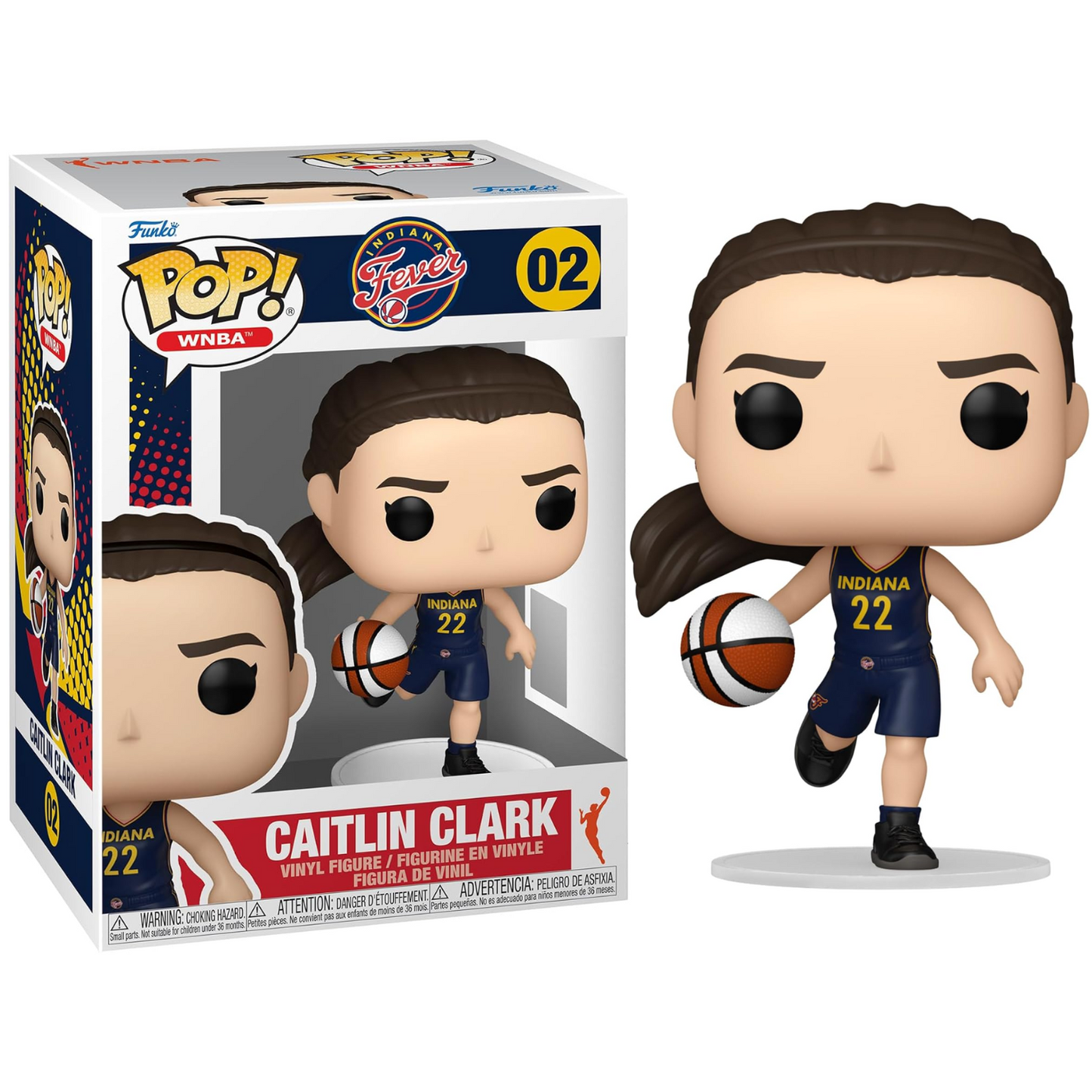 Funko Pop ! WNBA - Indiana Fever (02) Caitlin Clark Vinyl Figure 9cm