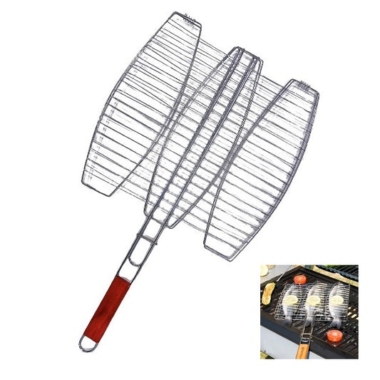 Fenner Bbq Griglia Pesce 3 Grill Barbecue Per Pesce Alla Brace 3 Posti 38X37Cm