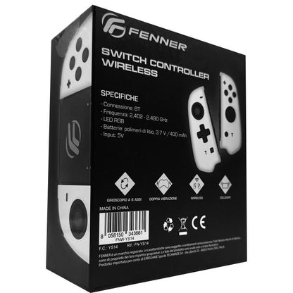 Fenner Nintendo Switch Tech Controller Joy Con Wireless White Senza Fili