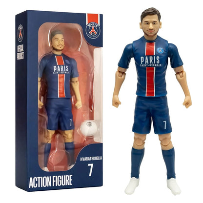 Sockers - Paris Saint-Germain (Kvaratskhelia) PSG Action Figure Football/Calcio Statuetta da Collezione 20cm