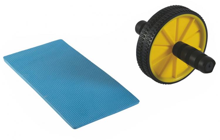 Fitlover Ruota Addominali Diametro 17Cm Giallo/Rosso Petto Flessioni Glutei