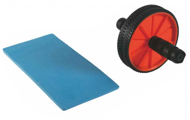 Fitlover Ruota Addominali Diametro 17Cm Giallo/Rosso Petto Flessioni Glutei