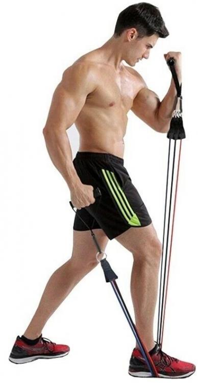 Fitlover Kit 3 Fasce Bande Elastiche Elastici Fitness Palestra Resistenza Forza