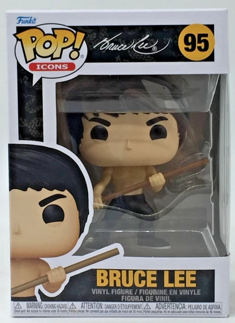 Funko Pop ! Icons Bruce Lee - (95) Bruce Lee (Dynamic) Vinyl Figure 9cm