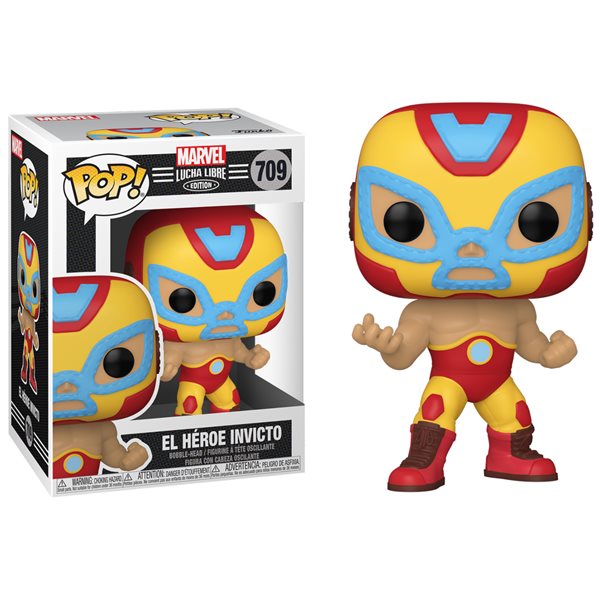 Funko Pop Marvel Lucha Libre 709 El Heroe Invicto Iron Man Figure Nuovo Limited