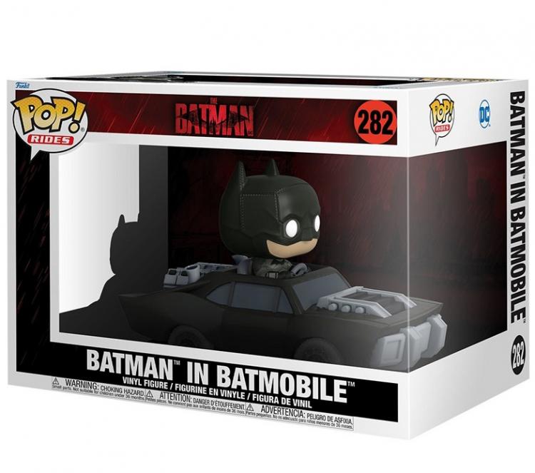 Funko Pop Ride Dc Comics The Batman (2022) - 282 The Batman In Batmobile Figure