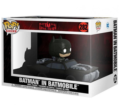 Funko Pop Ride Dc Comics The Batman (2022) - 282 The Batman In Batmobile Figure