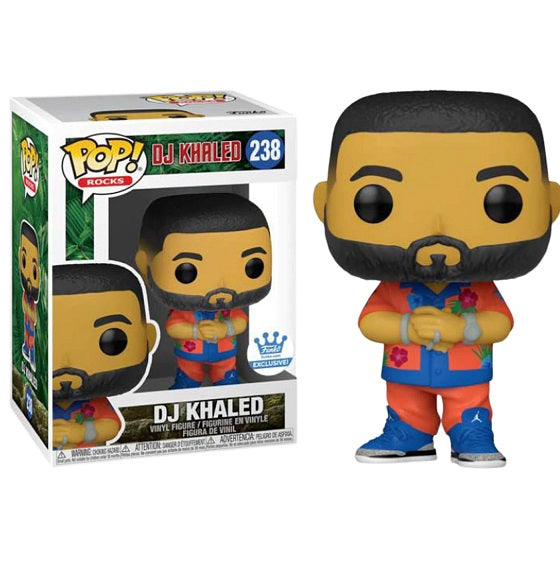 Funko Pop ! Rocks - Dj Khaled (238) Exclusive  Vinyl Figure 9Cm Air Jordan Blue