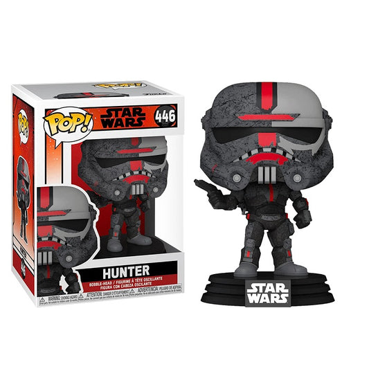 Funko Pop Star Wars 446 Hunter Vinyl Action Figure Statuetta Collezione Nuovo