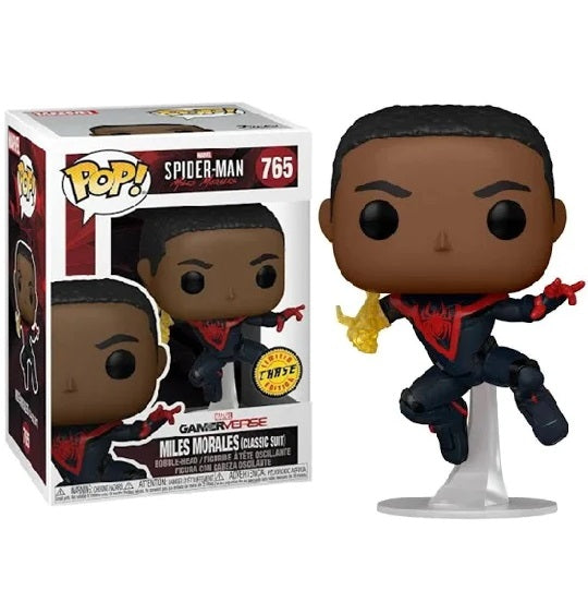 Funko Pop ! Spiderman Miles Morales - (765) Classic Suit No Mask (Chase) Figure