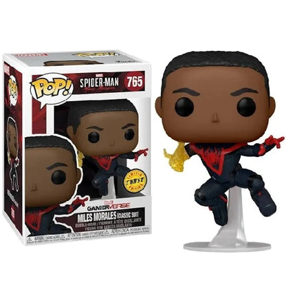 Funko Pop ! Spiderman Miles Morales - (765) Classic Suit No Mask (Chase) Figure