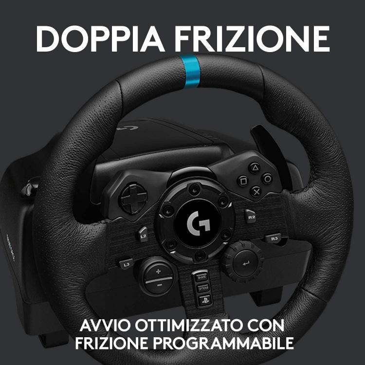 Logitech Volante Pedaliera G923 Trueforce Doppia Frizione Ps4/Pc/Ps5 Playstation