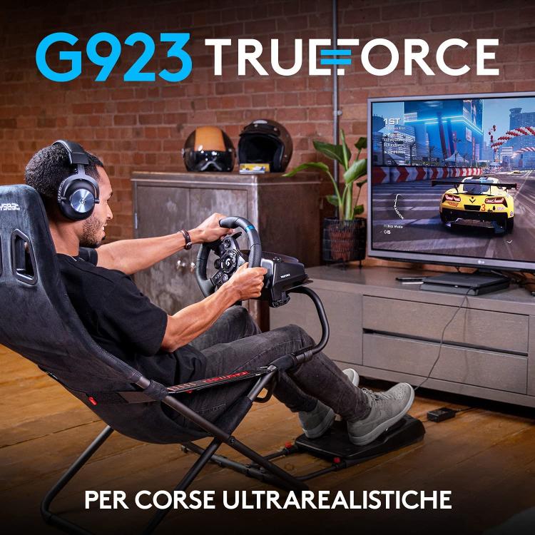 Logitech Volante Pedaliera G923 Trueforce Doppia Frizione Ps4/Pc/Ps5 Playstation
