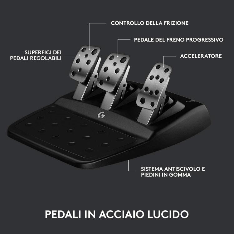 Logitech Volante Pedaliera G923 Trueforce Doppia Frizione Ps4/Pc/Ps5 Playstation