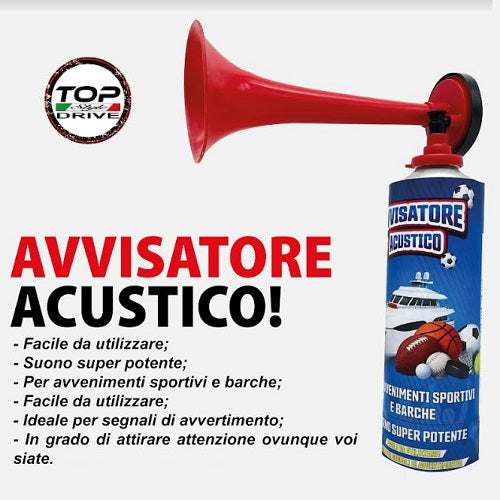 2pz TROMBA DA STADIO A GAS AVVISATORE ACUSTICO DOTAZIONE DI SICUREZZA NAUTICA