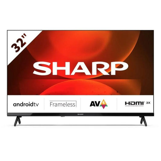 Sharp - Smart Tv 32" Android Led Frameless Hd Wi-Fi Bluetooth Google Fh2Ea -Nera