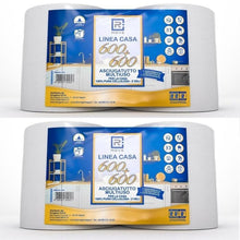 4 ROTOLONI CARTA BOBINA DOPPIA LINEA CASA RMOVE 600+600 2 VELI PURA CELLULOSA