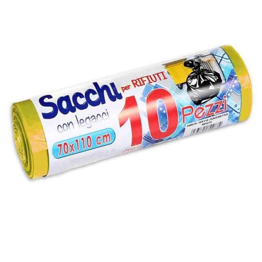 300 BUSTE SACCHI SACCHETTI RIFIUTI SPAZZATURA RACCOLTA DIFFERENZIATA 70X110cm GI
