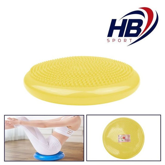 CUSCINO EQUILIBRIO GONFIABILE BALANCE PROPRIOCETTIVO DISCO YOGA PILATES | GIALLO
