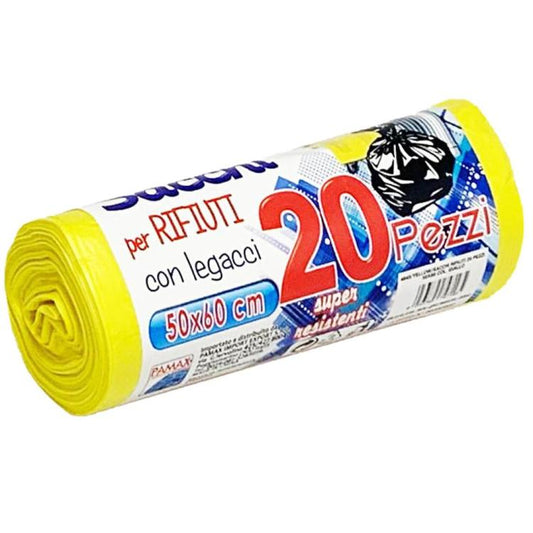 100 BUSTE SACCHI SACCHETTI RIFIUTI SPAZZATURA RACCOLTA DIFFERENZIATA 50X60cm GLL