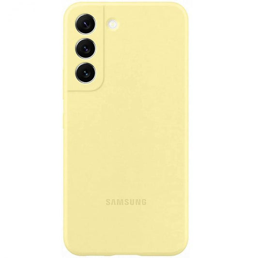 Samsung Silicone Cover Galaxy S22 Yellow Cellulare Custodia Giallo Morbida 5G