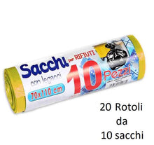 200 BUSTE SACCHI SACCHETTI RIFIUTI SPAZZATURA RACCOLTA DIFFERENZIATA 70X110cm GL