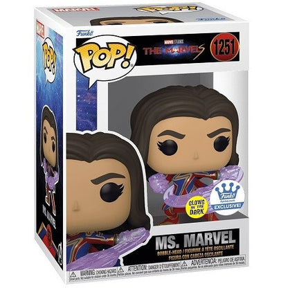 Funko Pop ! Marvel Studios - The Marvels - (1251) Ms Marvel (Glows In The Dark)