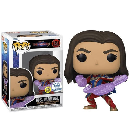 Funko Pop ! Marvel Studios - The Marvels - (1251) Ms Marvel (Glows In The Dark)