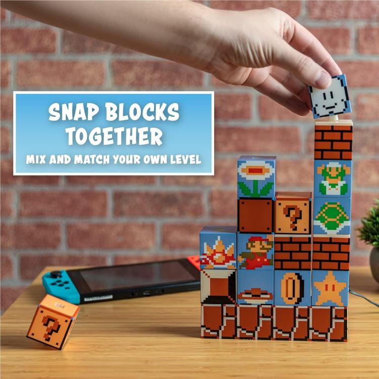 Paladone Lampada Super Mario Bros Build A Level Light Question Block Nintendo