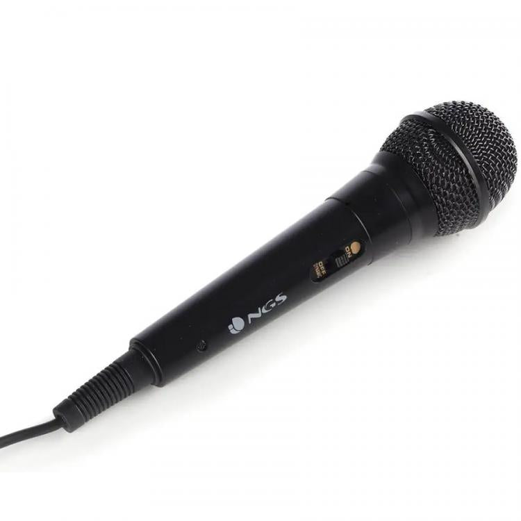 Ngs Microfono Vocale Wired Singer Fire Karaoke Feste Conferenze Con Cavo 3M Nero