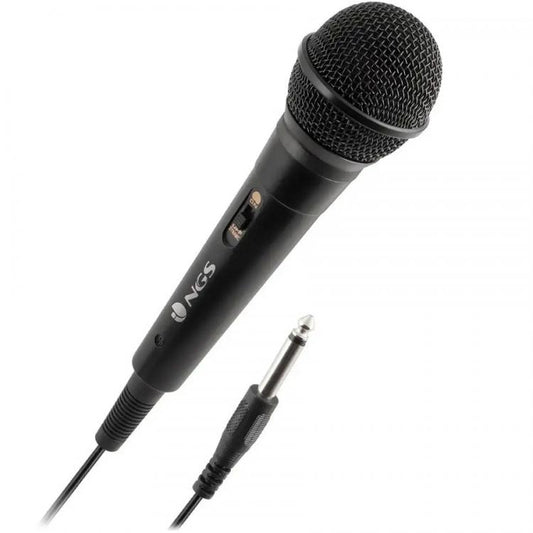 Ngs Microfono Vocale Wired Singer Fire Karaoke Feste Conferenze Con Cavo 3M Nero