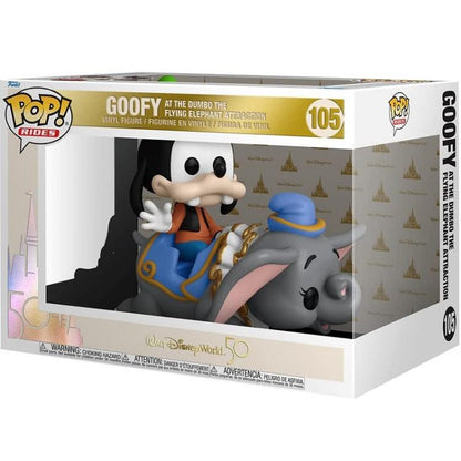 Funko Pop ! Walt Disney Wolrd 50 Anniversary Goofy With Dumbo (105) Vinyl Figure