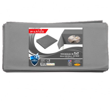 25pz TOVAGLIA IN TESSUTO TNT TOVAGLIE FESTE RISTORANTI PUB BAR 100X100cm GRIGIA