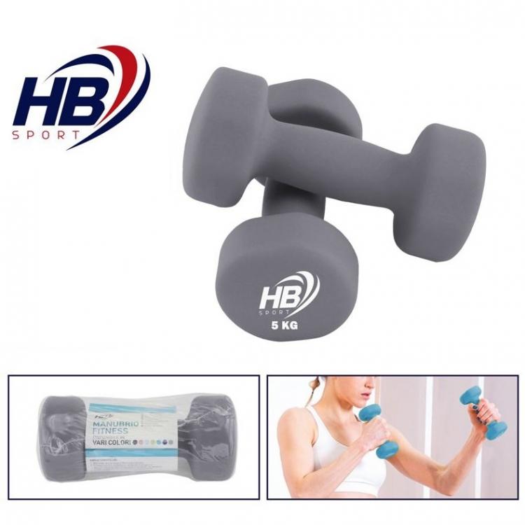 Manubrio Neoprene Bilanciere Manubri Pesi Aerobica Palestra Bodybuilding | 5 Kg