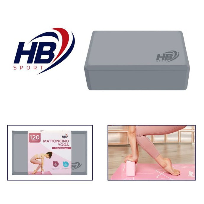 Mattoncino Yoga Schiuma Blocchi Per Esercizio Fitness Pilates Mattonella |Grigio