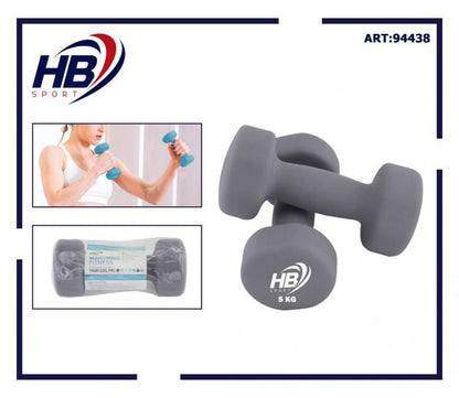 Manubrio Neoprene Bilanciere Manubri Pesi Aerobica Palestra Bodybuilding | 5 Kg