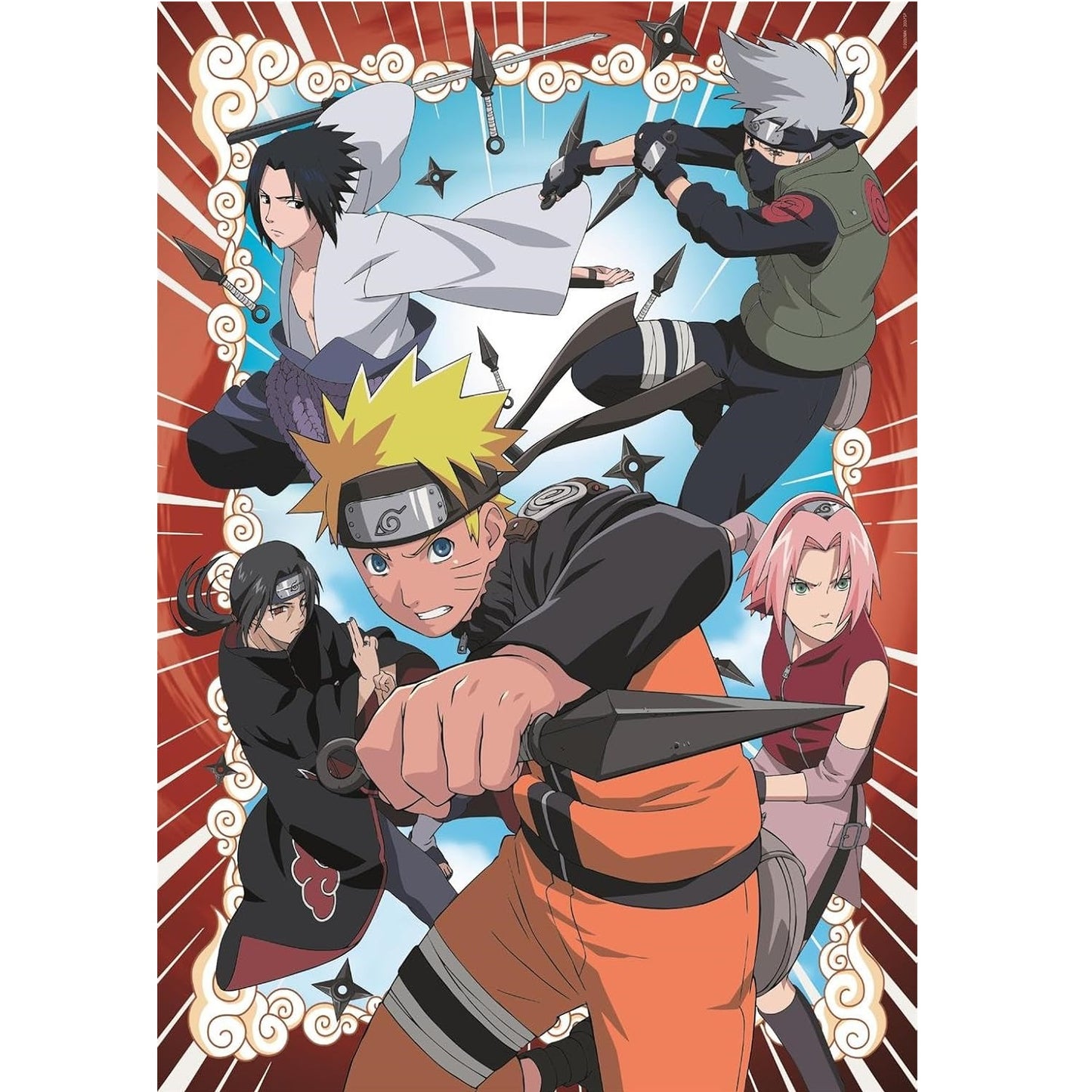 Clementoni Puzzle Naruto Shippuden 1000 Pezzi Puzzle Adulti + Poster Incluso