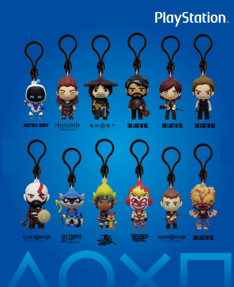 PlayStation 3D Foam Bag Clip Series 1 – Blind Mystery Box Figure 1pz