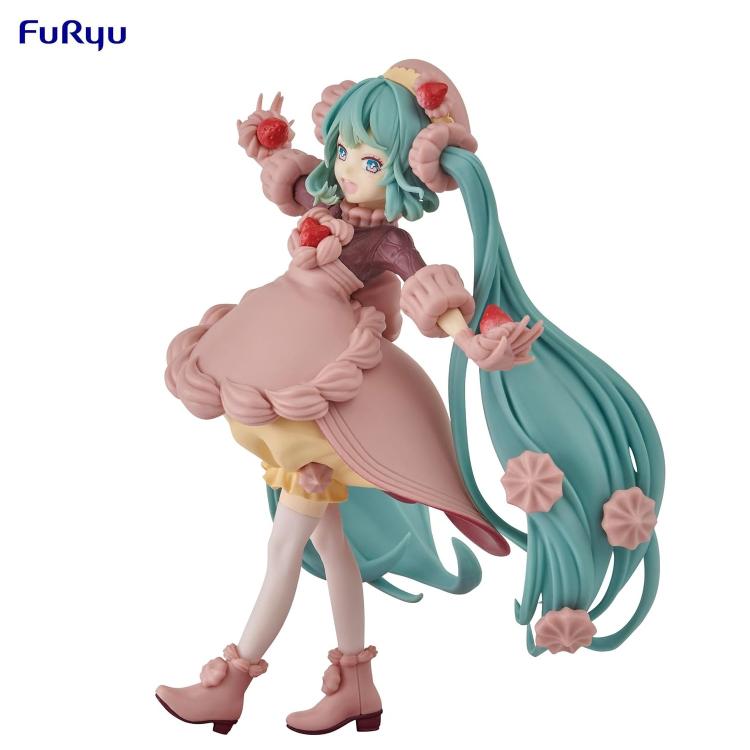 Furyu Hatsune Miku Sweetsweets Strawberry Chocolate Figure Pvc 17Cm Statuetta
