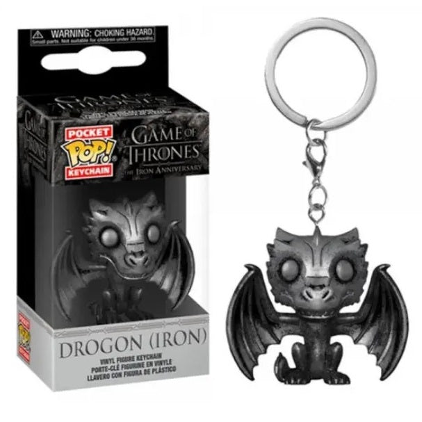 Funko Pop ! Keychain Pocket Game Of Thrones (Drogon Iron) Portachiavi Vinyl 4Cm