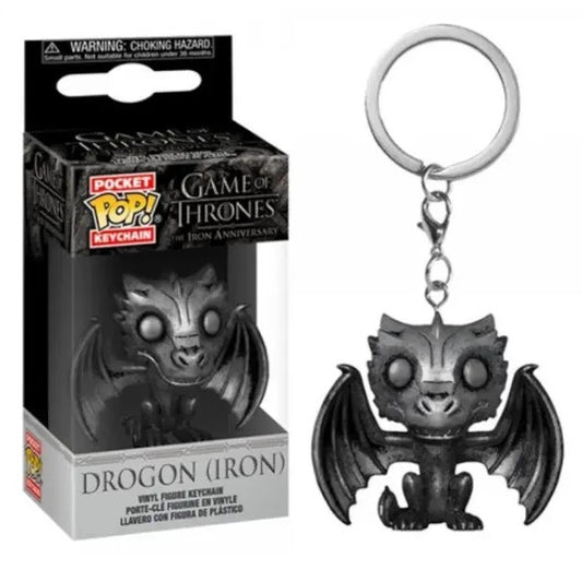Funko Pop ! Keychain Pocket Game Of Thrones (Drogon Iron) Portachiavi Vinyl 4Cm