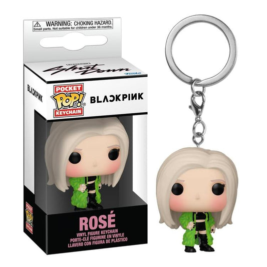Funko Pop ! Keychain Pocket Blackpink - (Rose) - Portachiavi Vinyl Figure 4Cm