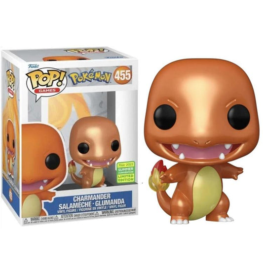Funko Pop ! Games Pokemon - (455) Charmander Sg Figure Vinyl 9Cm (Metallic) Exm