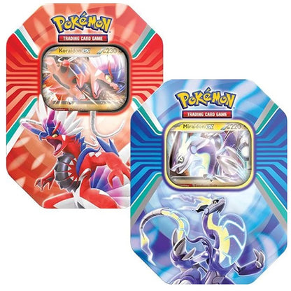 Pokemon Tin: Leggende Di Paldea (Koraidon-Ex O Miraidonex) Tcg Gcc Card (Random)